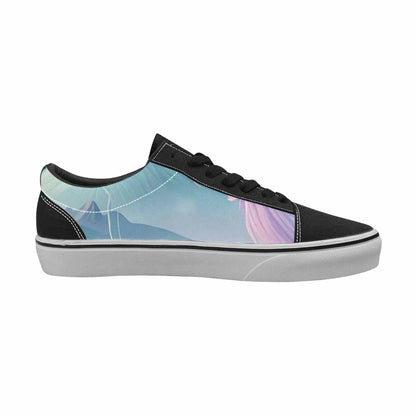 WOMEN'S Surrealist Dreamscape Canvas Lace-Up Neon Fantasy Shoes