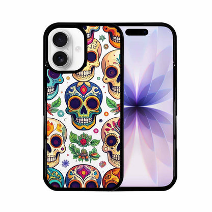 iPhone 17 Case — Vibrant Skull Seamless Gothic Skulls, Custom Print Case Cover