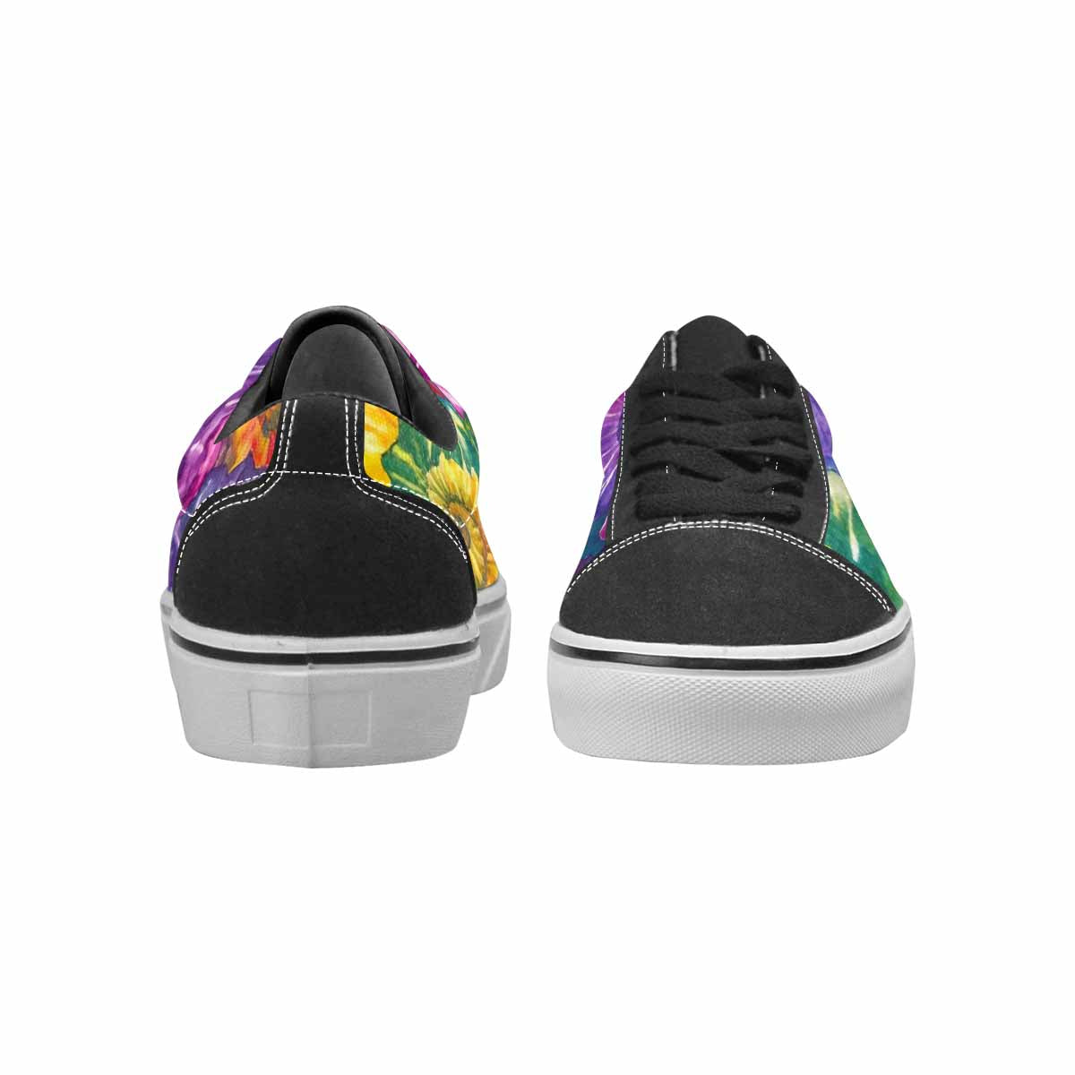 MEN'S Tie Dye Swirl Canvas Lace-Up Dark Academia Custom Sneakers