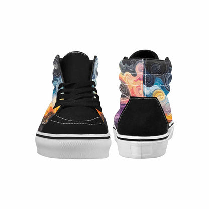 MEN'S Tie High Top Canvas Dark Academia Custom Sneakers