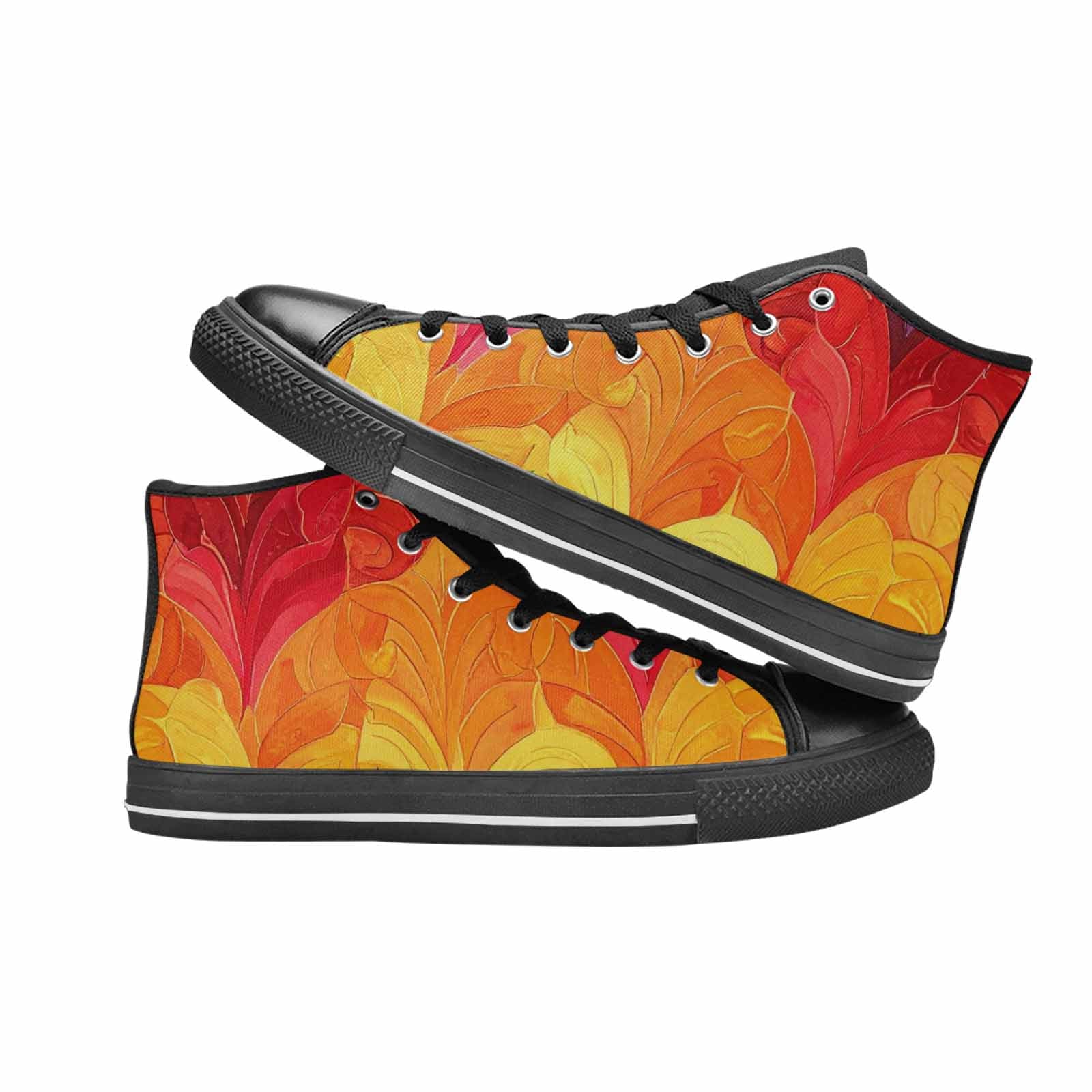 MEN'S Rainbow Pride Flag High Top Canvas Vivid Shoes