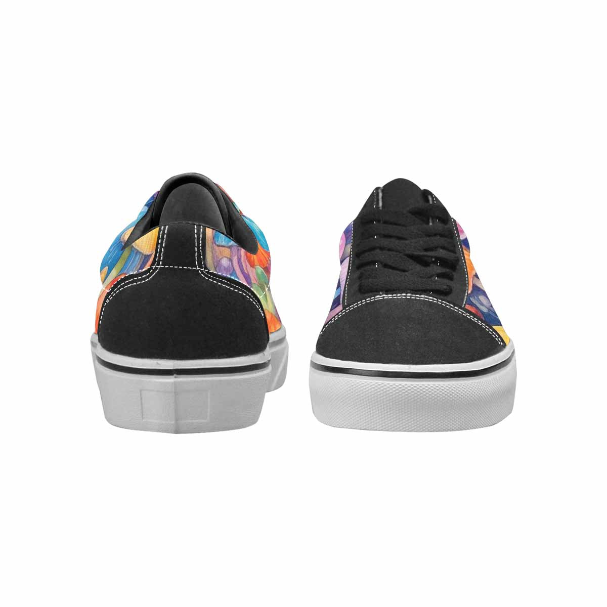 WOMEN'S Mushrooms  Tie Dye Lace-Up Canvas Cottagecore Custom Sneakers