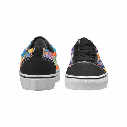 WOMEN'S Mushrooms  Tie Dye Lace-Up Canvas Cottagecore Custom Sneakers