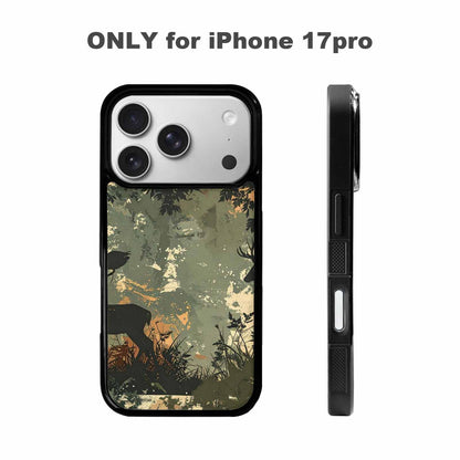 iPhone 17 Pro Case — Hunting Camouflage Pattern With Deer Camo, Unique Phone Case Design