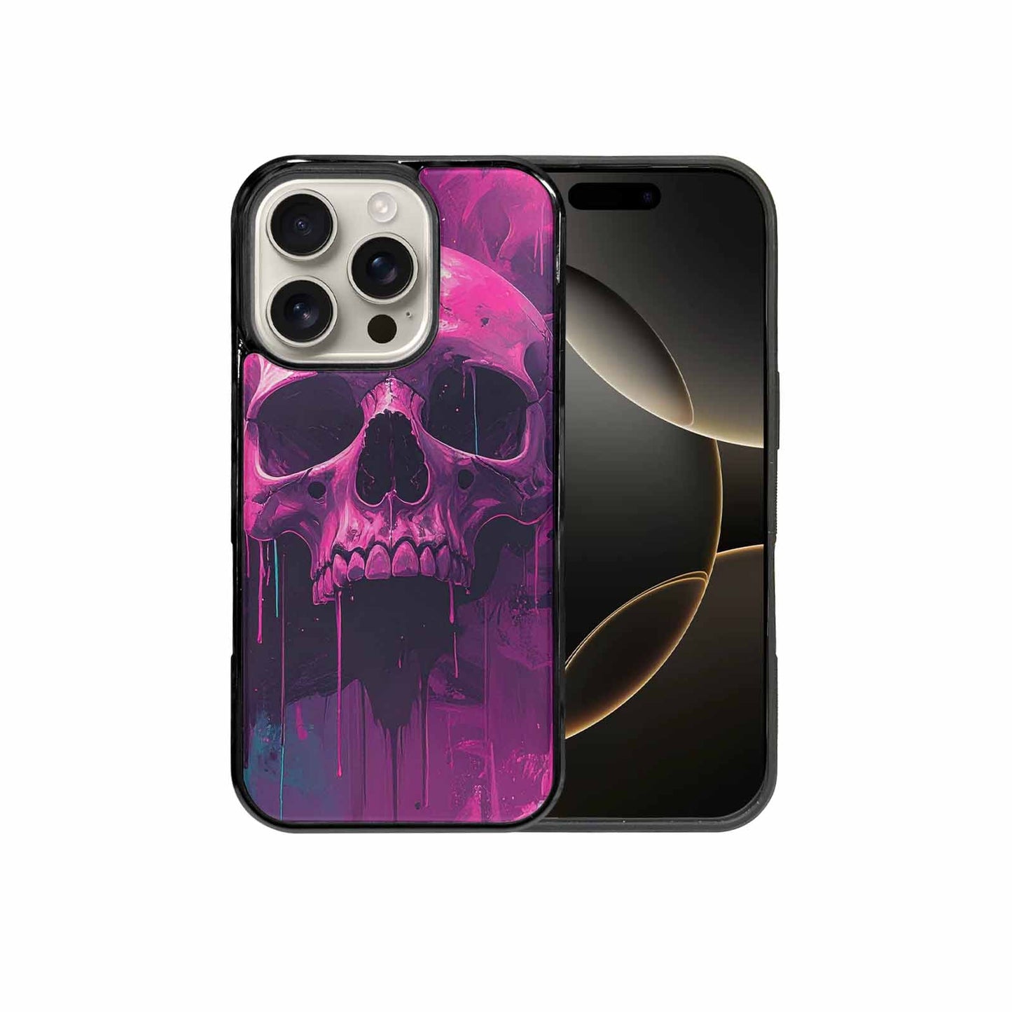 iPhone 16 Pro Case — 1000\'s Of Skulls Overlapping Each Other, Custom Art Phone Cover