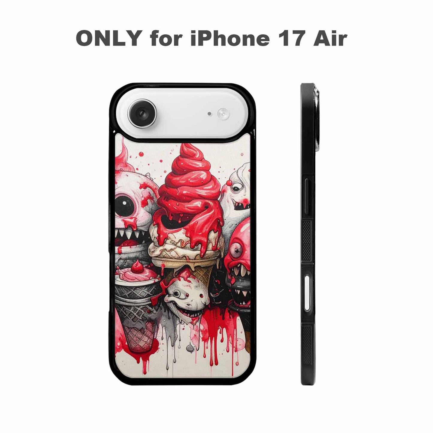 iPhone 17 Air Case — Ice Cream Monsters Black Red Original, Custom Print Case Cover