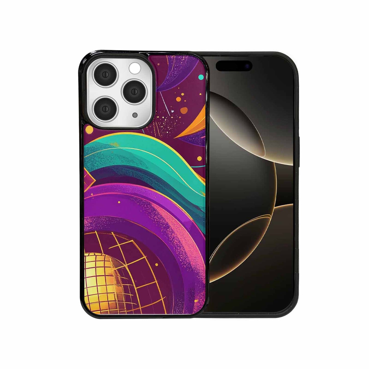 iPhone 15 Pro Max Case — 1970s Disco Art Pattern, Customized Protective Case