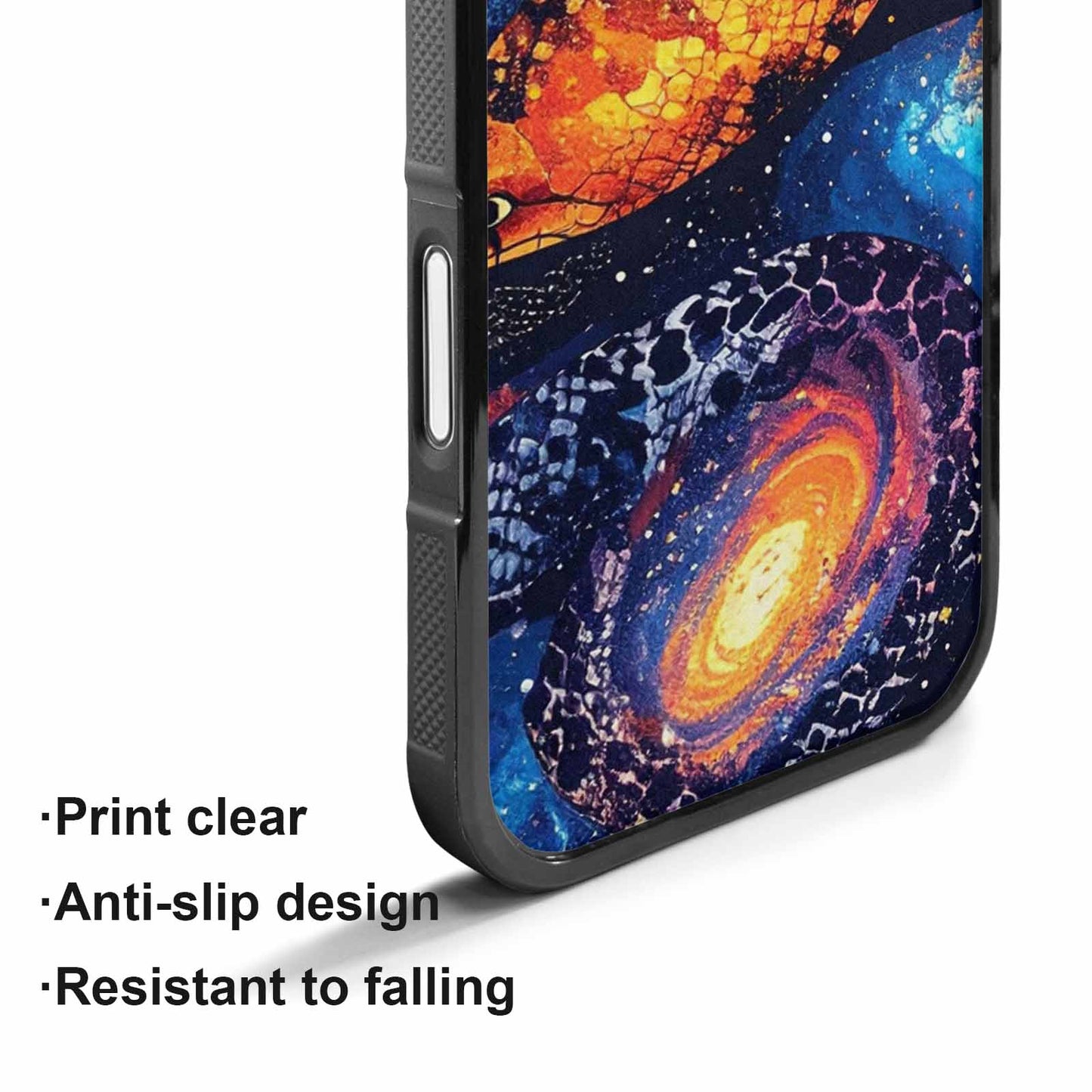 iPhone 17 Case — Galaxy Snake Print Galaxy Space, Personalized Phone Case