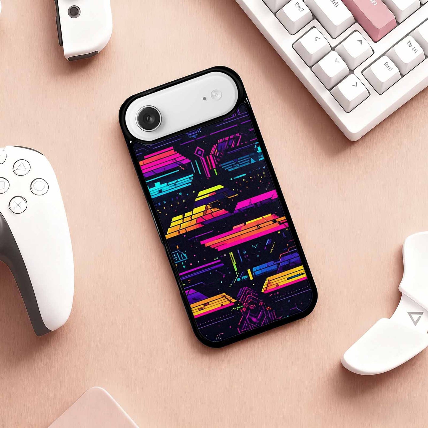 iPhone 17 Air Case — Retro Pixel Art Pattern Bit Retro, Personalized Phone Case