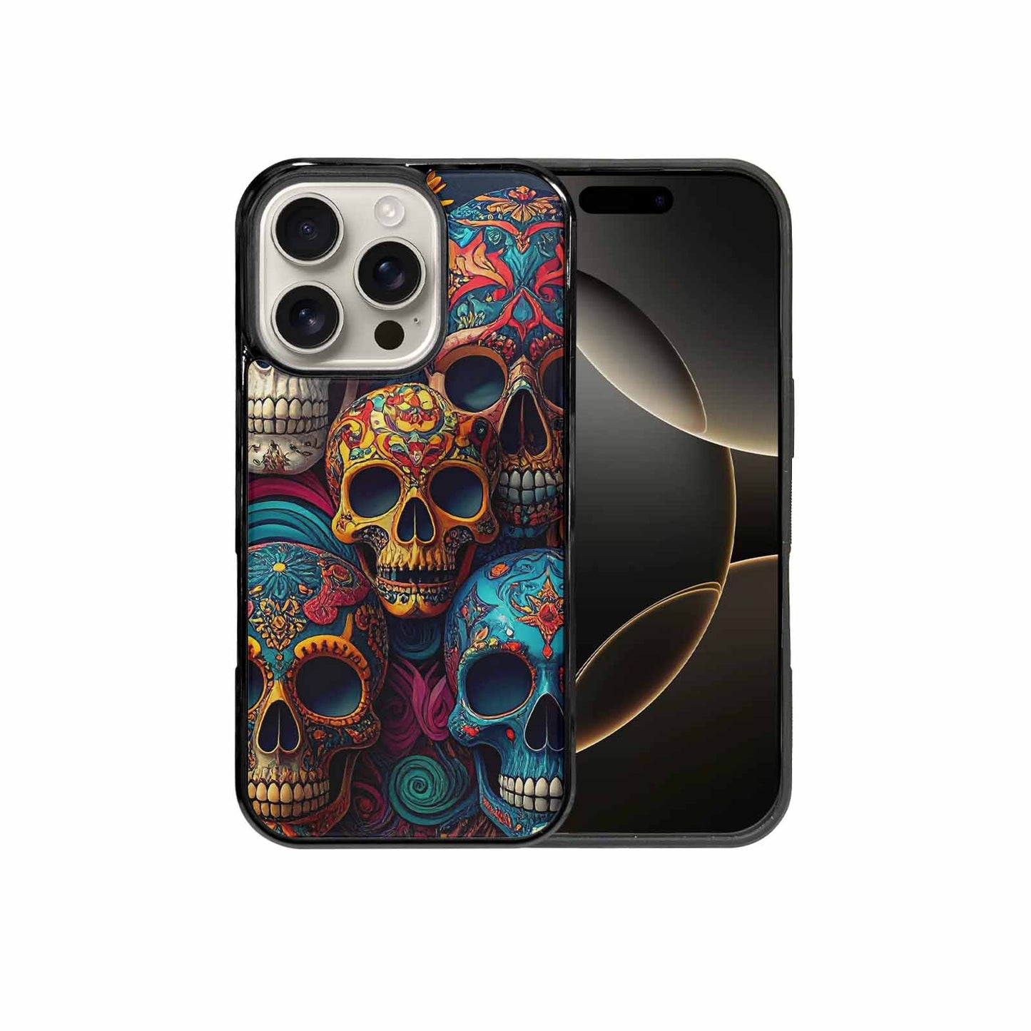 iPhone 16 Pro Case — Skull Waves, Original Design Phone Case