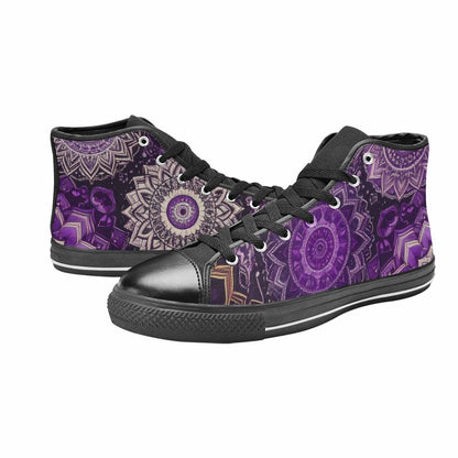 MEN'S Mandala High Top Canvas Dark Academia Custom Sneakers