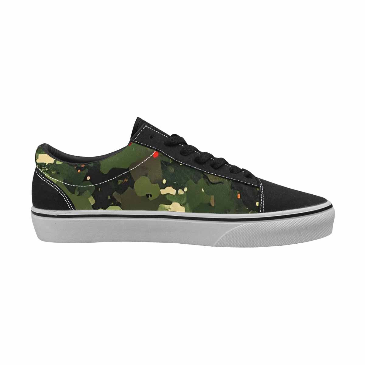 MEN'S Military Camouflage Blotch Canvas Lace-Up Vibrant Chaos Shoes