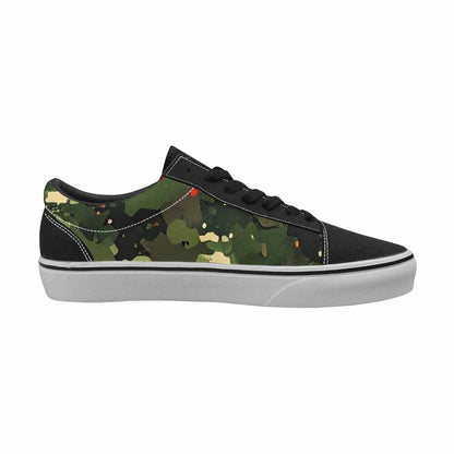 MEN'S Military Camouflage Blotch Canvas Lace-Up Vibrant Chaos Shoes