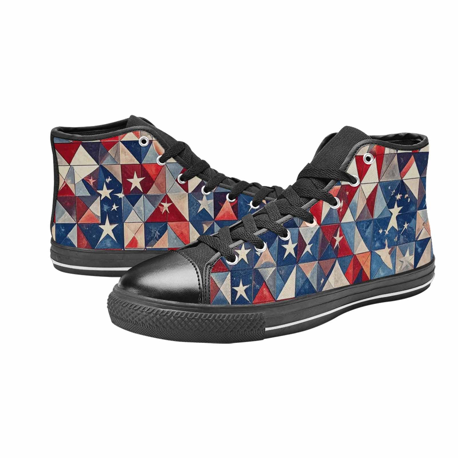 MEN'S American Flag Stars High Top Canvas Dreamcore Custom Sneakers