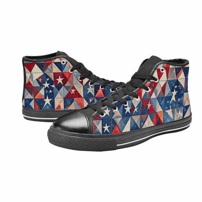 MEN'S American Flag Stars High Top Canvas Dreamcore Custom Sneakers