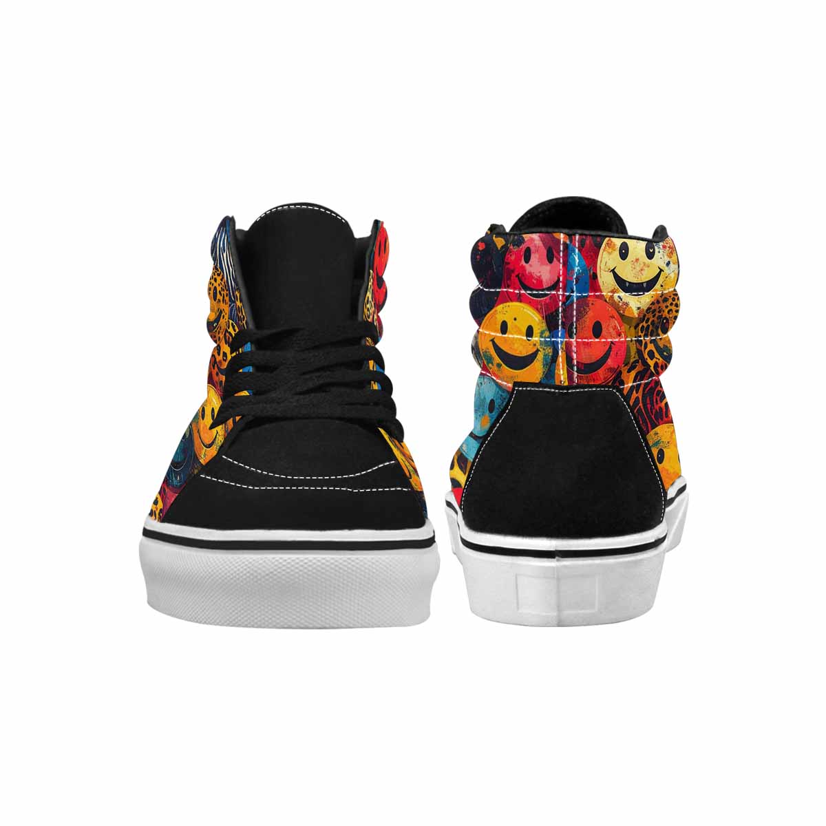 MEN'S Smiley Faces High Top Canvas Dreamcore Custom Shoes