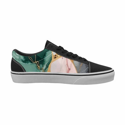 WOMEN'S Marble Stone Texture Canvas Lace-Up Neon Fantasy Shoes