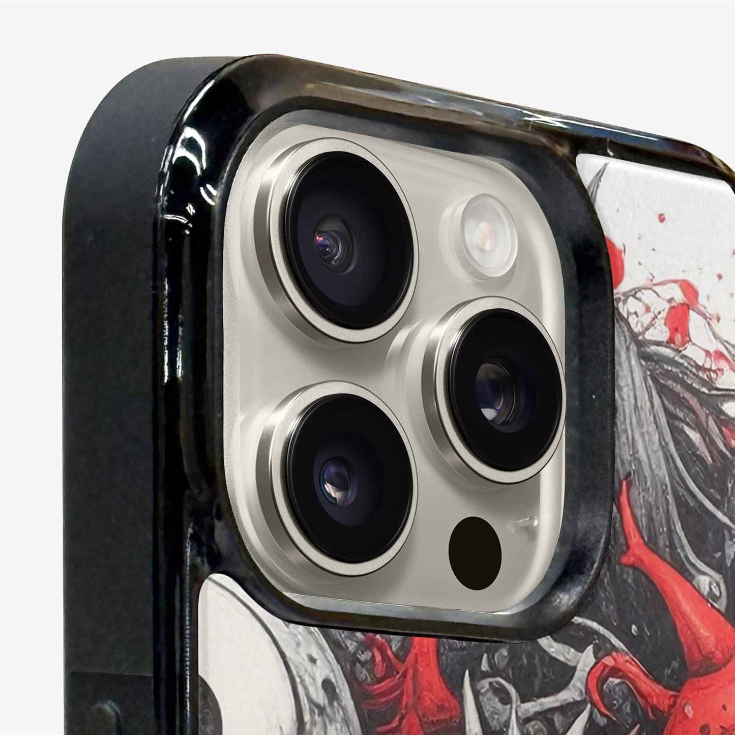 iPhone 16 Pro Case — Multi Eye Monster Black Red Ink, Custom Art Phone Cover