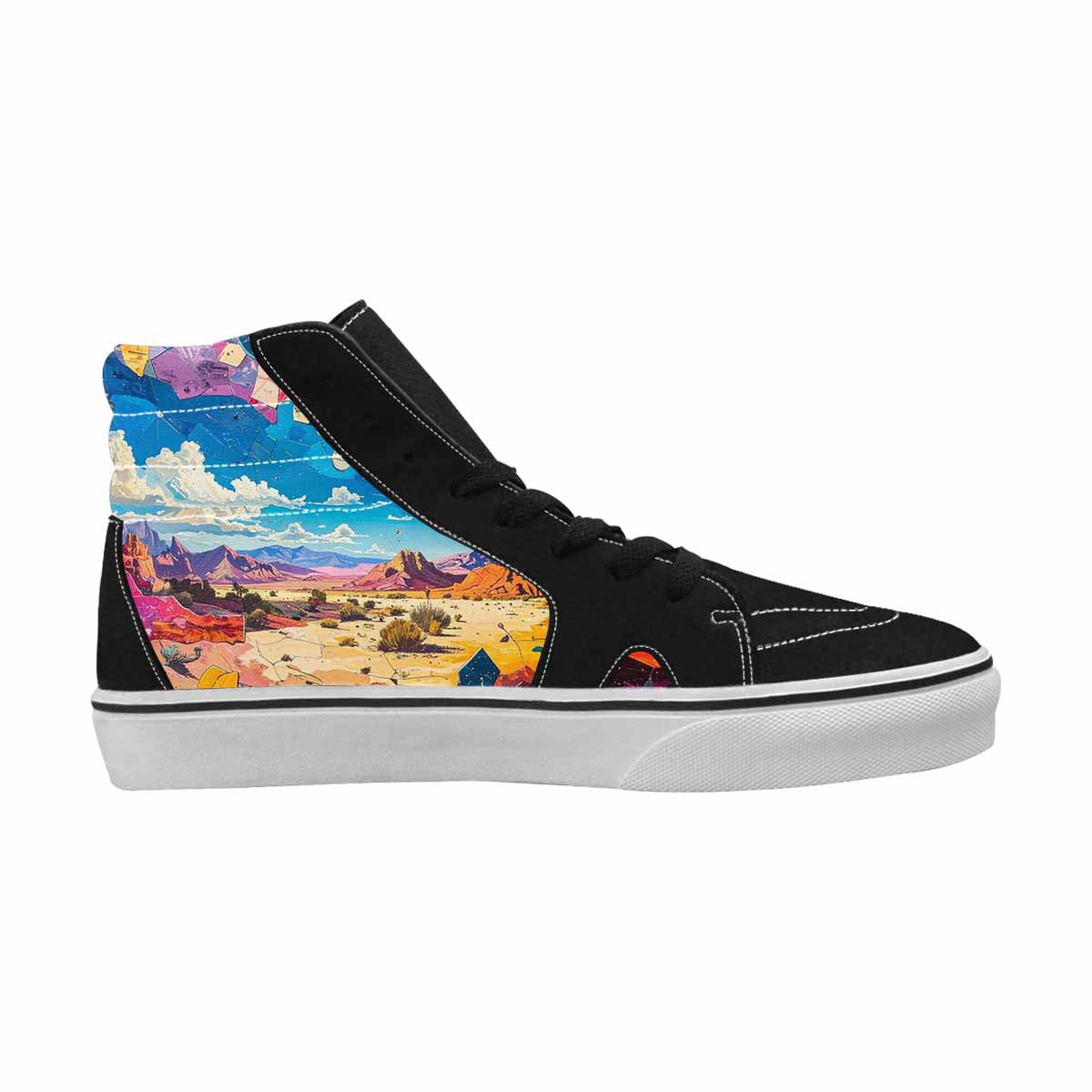 MEN'S Surreal Dream Fragment High Top Canvas Vibrant Chaos Custom Sneakers