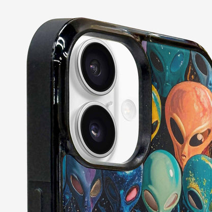 iPhone 16 Case — Aliens Marblealiens Pattern Fjy, Custom Print Case Cover