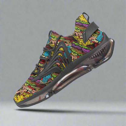 Dragon Neon Electric Unique UNISEX Bold Art - Freaky Shoes | Custom Art Sneakers