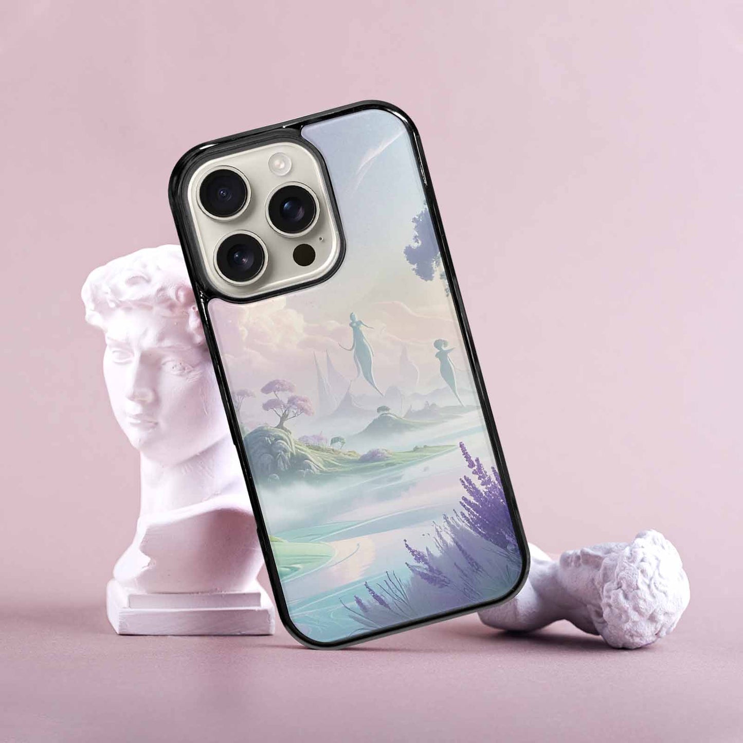 iPhone 16 Pro Case — Surrealist Dreamscape Illustration Pattern, Custom Phone Case