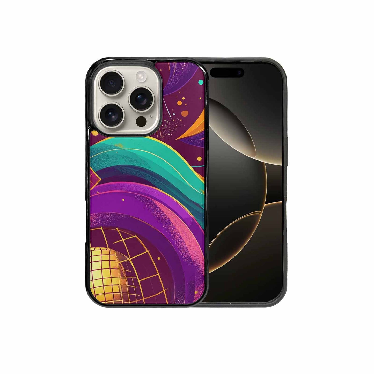 iPhone 16 Pro Case — 1970s Disco Art Pattern, Custom Art Phone Cover