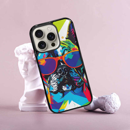 iPhone 16 Pro Case — French Bulldog Pop Art Pattern Personalized, Custom Print Case Cover