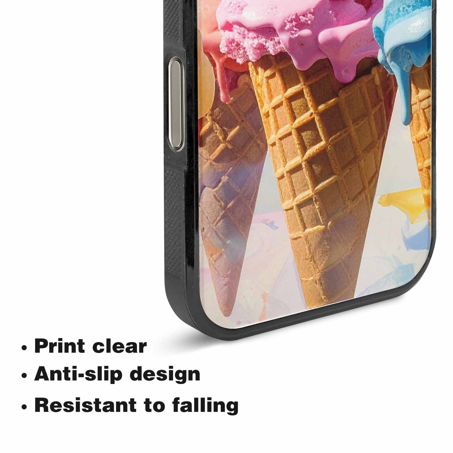 iPhone 15 Pro Max Case — Collage Of Overlapping Waffle Cone Icecream, Unique Phone Case Design