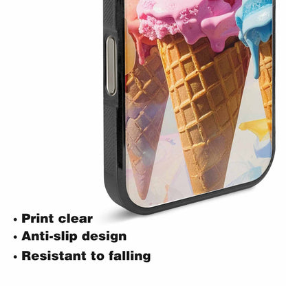 iPhone 15 Pro Max Case — Collage Of Overlapping Waffle Cone Icecream, Unique Phone Case Design