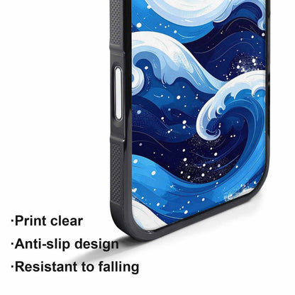 iPhone 17 Pro Case — Glossy Winter Wave Seamless Cartoon Cute, Unique Phone Case Design