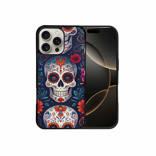iPhone 16 Pro Max Case — Day Dead Sugar Skull Art 100s, Custom Designed Case Cover