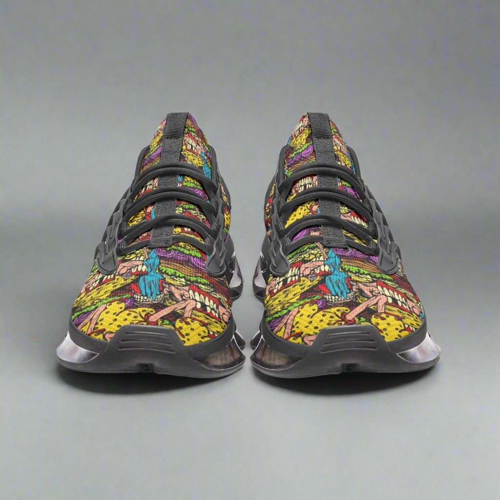 Dragon Neon Electric Unique UNISEX Bold Art - Freaky Shoes | Custom Art Sneakers