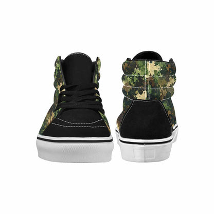 MEN'S Military Camouflage Blotch High Top Canvas Grunge Custom Sneakers