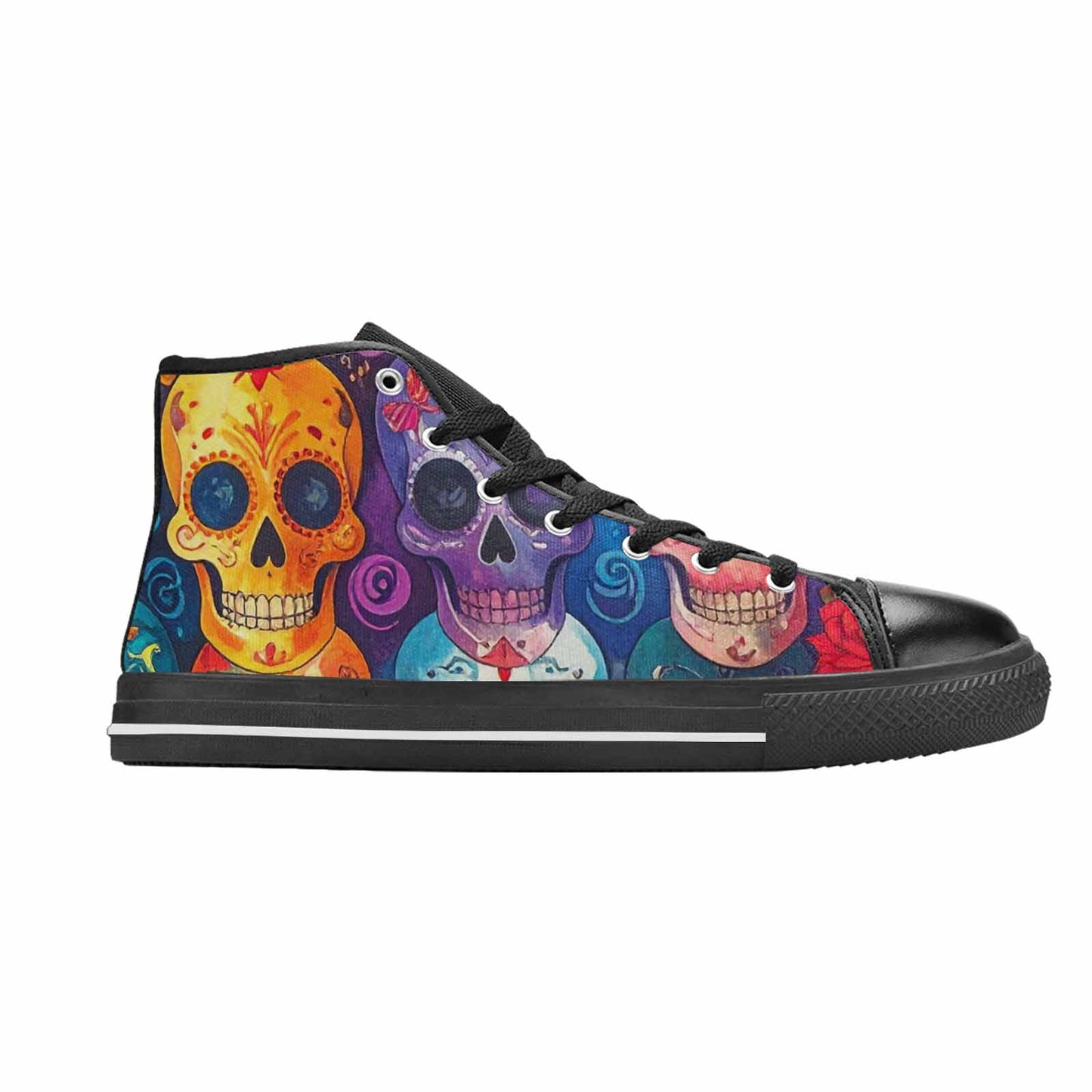WOMEN'S Skull High Top Canvas Dark Academia Shoes