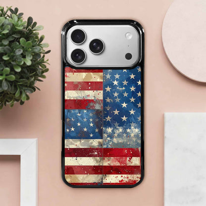 iPhone 17 Pro Max Case — Small American Flag Stars Galaxy Space, Personalized Phone Case