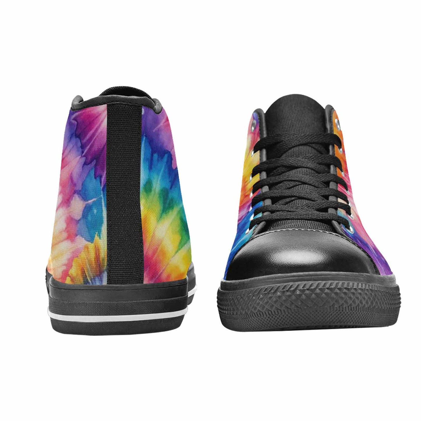 WOMEN'S Tie Dye - High Top Canvas Vivid Custom Sneakers