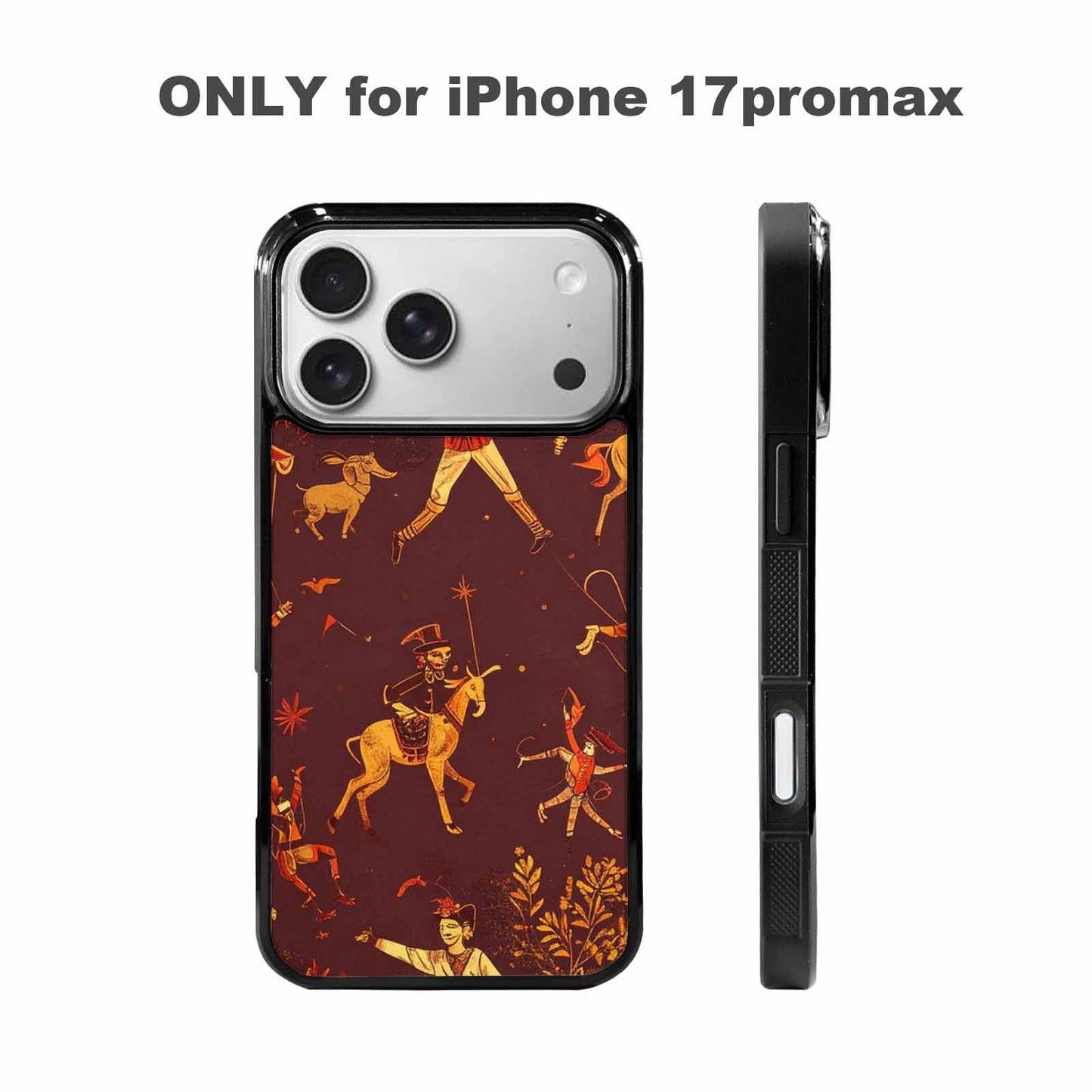 iPhone 17 Pro Max Case — Vintage Circus Art Pattern Retro Vintage, Personalized Phone Case