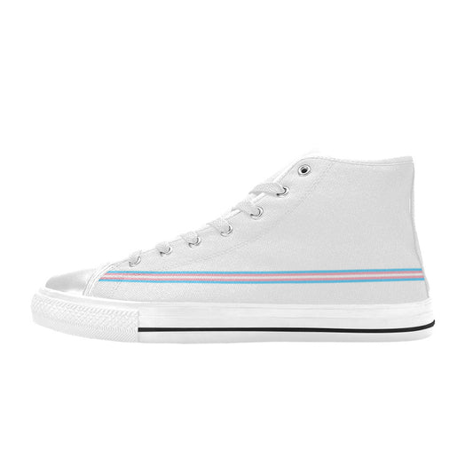 MEN'S Transgender Flag 2 Pride LGBT High Top Canvas Shoes
