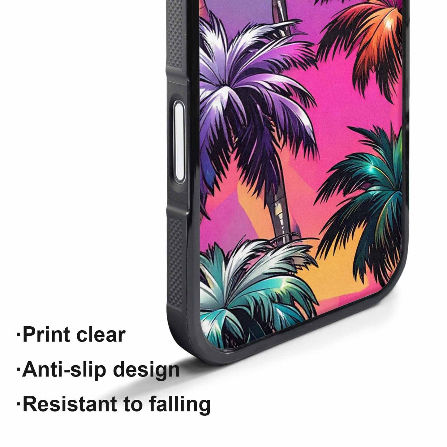iPhone 17 Air Case — Chrome Bling Palm Tree Original Art, Original Design Phone Case
