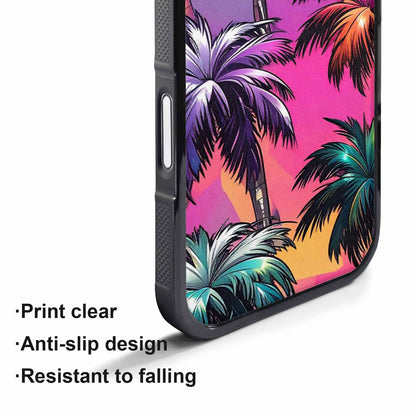 iPhone 17 Air Case — Chrome Bling Palm Tree Original Art, Original Design Phone Case