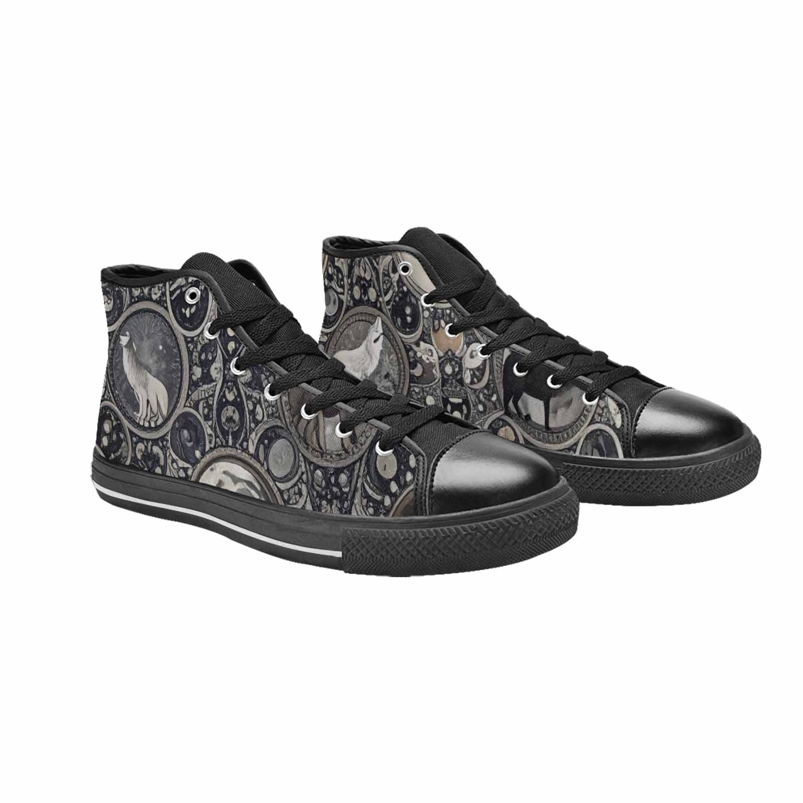 MEN'S Wolves Everywhere Collage High Top Canvas Y2K Custom Sneakers