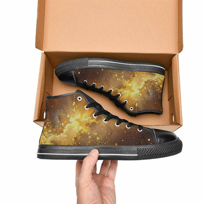 MEN'S Galaxy Art - High Top Canvas Dark Academia Custom Sneakers