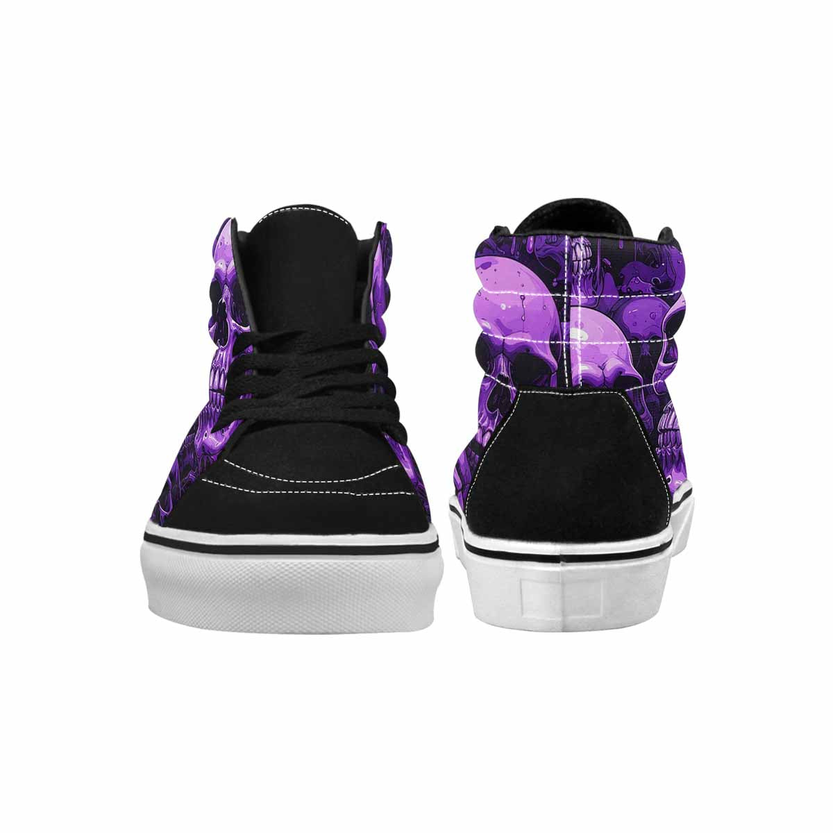 MEN'S Monochrome Purple Skeletons × High Top Canvas Dreamlike Shoes