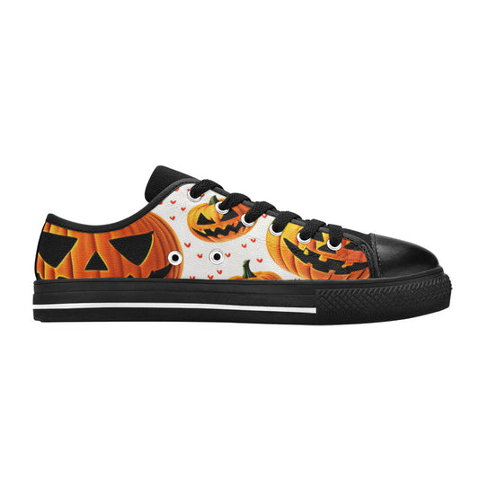 WOMEN'S Halloween Art 3 Canvas Grunge Custom Sneakers
