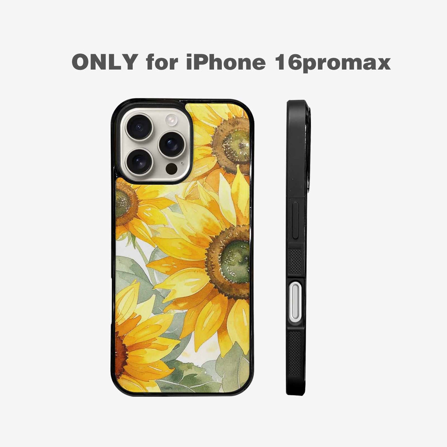 iPhone 16 Pro Max Case — Sunflowers Watercolor, Custom Print Case Cover