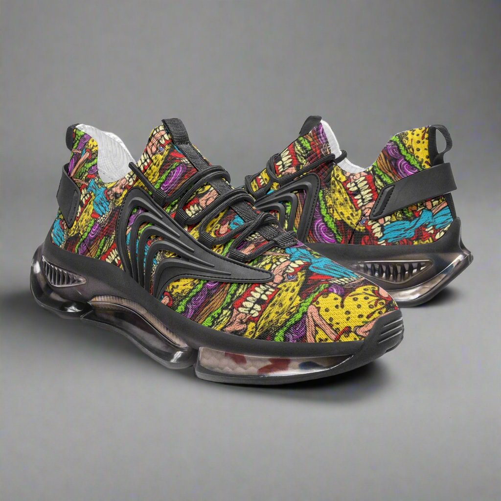 Phoenix Earthy Brown Unique UNISEX Bold Art - Freaky Shoes | Custom Art Sneakers