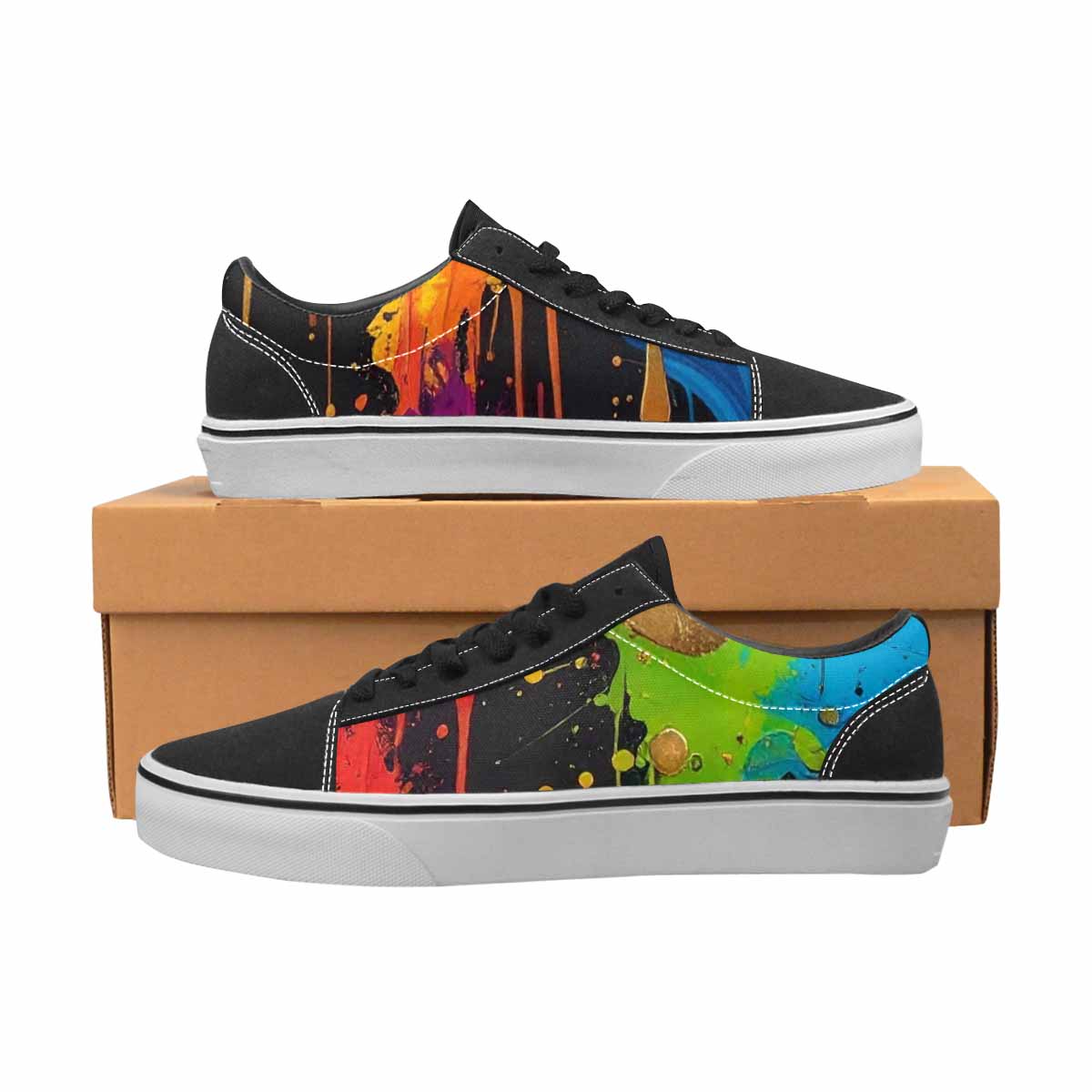 MEN'S Paint Splatter Canvas Lace-Up Y2K Shoes