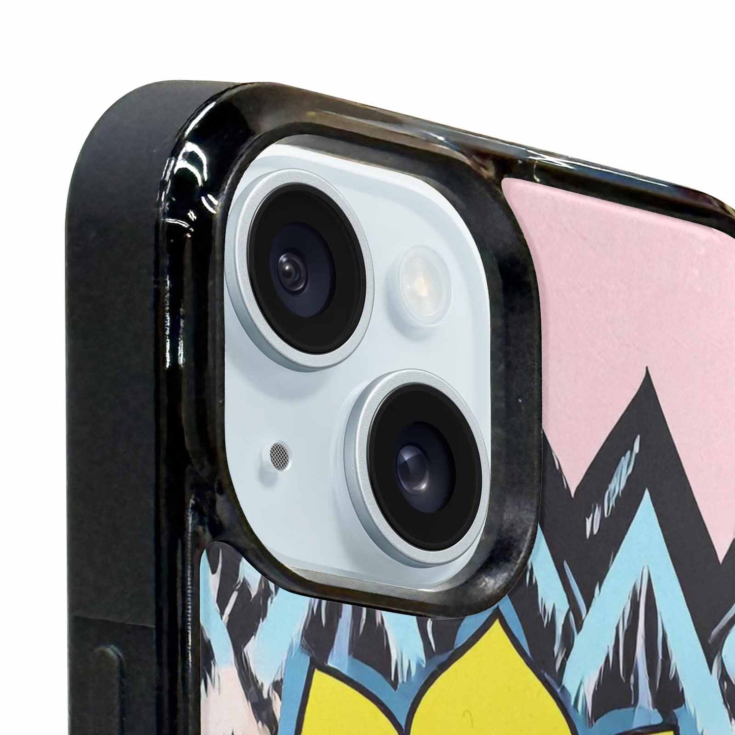 iPhone 15 Case — 1960s Mod Cartoon Art Pattern, Customized Protective Case
