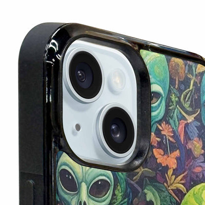 iPhone 15 Case — Aliens Pattern Hundreds Of Sma Ajm, Custom Print Case Cover